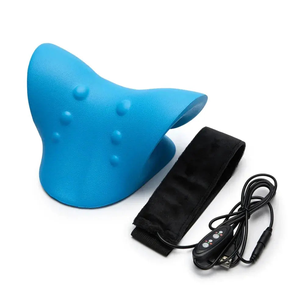 Heated Neck Support Pillow with Graphene Heating and Acupoint Nodes | Warming Neck Rest with Massage Nodes | Neck Pillows