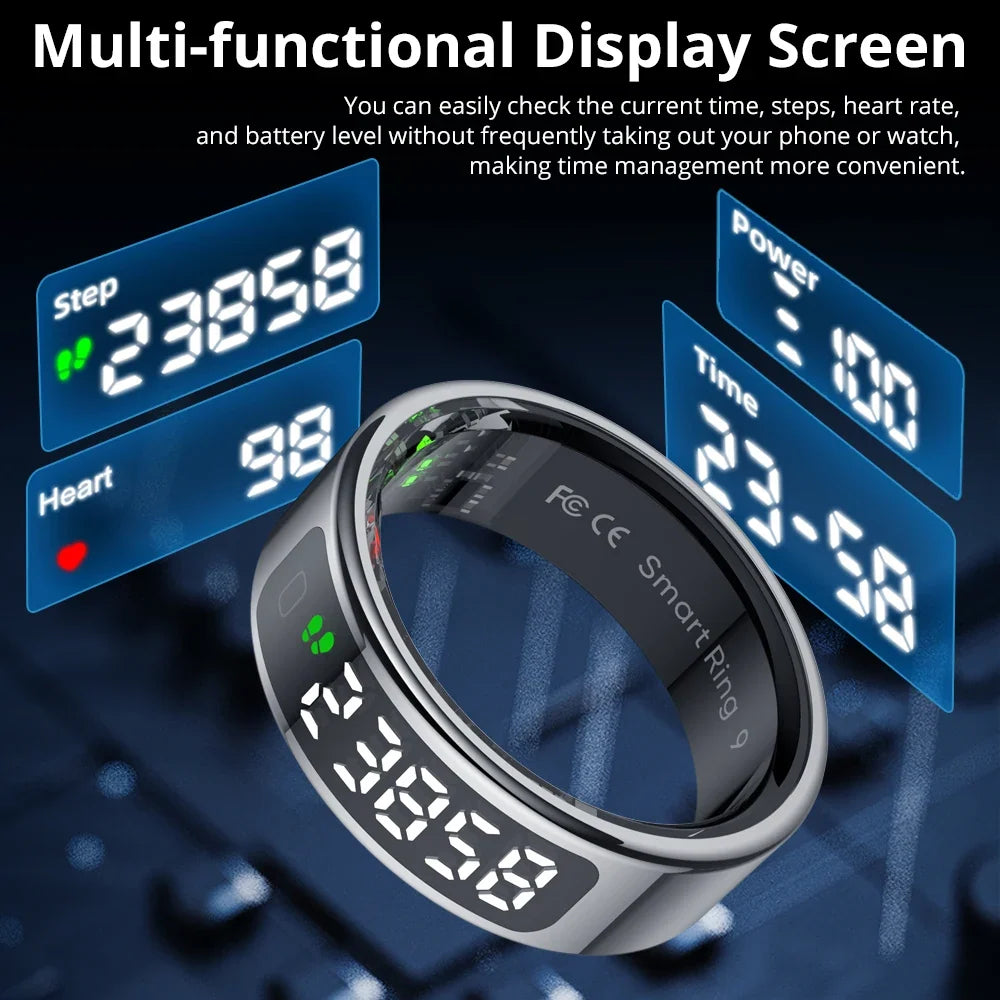 Smart Ring with Built-In Display, Sleep and Activity Tracking | Track Sleep and Activity on Your Finger | Smart Rings