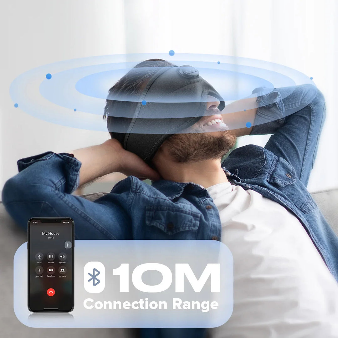Bluetooth Sleep Mask with Headphones and Contoured Eye Cups | Block Light, Play Your Sounds | Sleep Masks