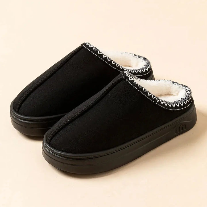 Fuzzy Faux Fur Anti-Slip Winter House Slippers for Indoor and Outdoor Use | Warm Slippers with Real Grip | Slippers