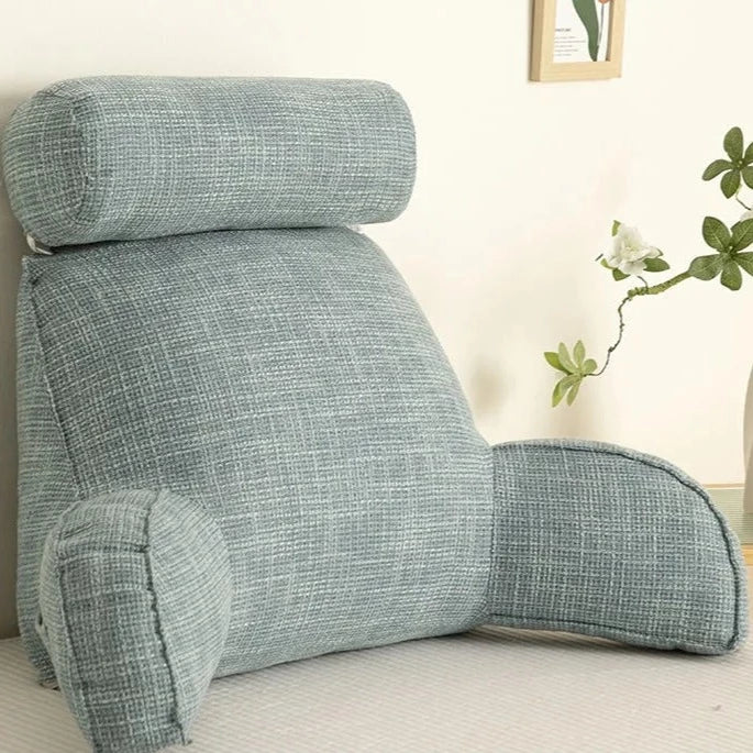 Deluxe Backrest Pillow With Arms &amp; Adjustable Headrest