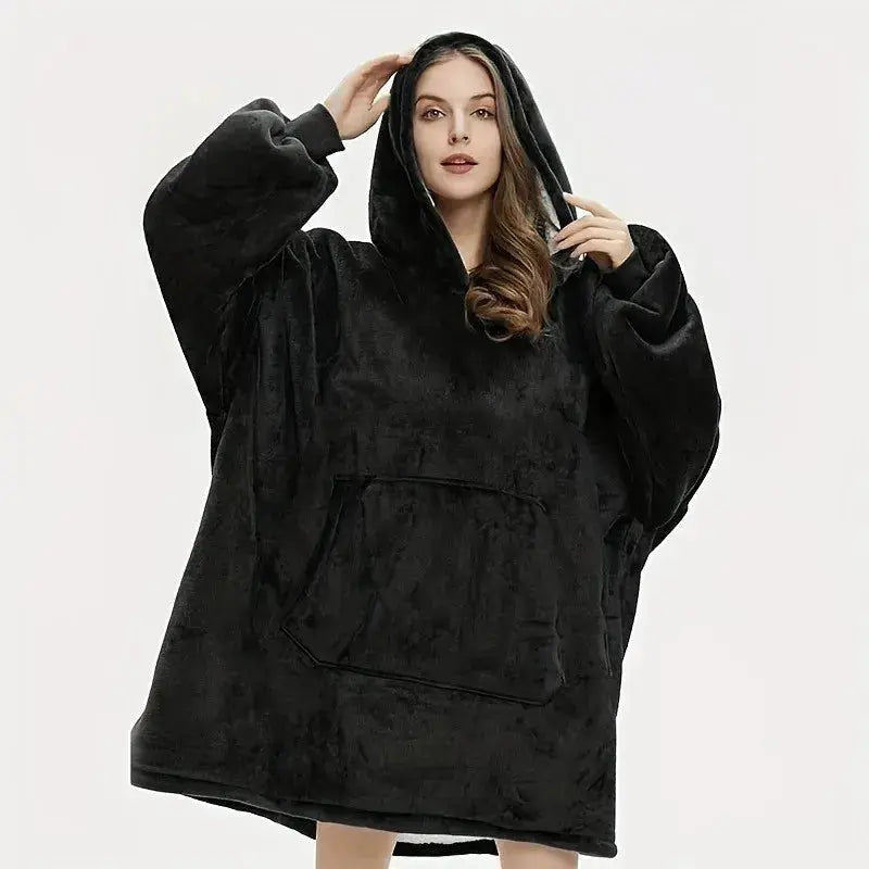 Reversible Plush Snuggle Hoodie Blanket in Two Lengths | Wearable Plush Warmth | Wearable Blankets