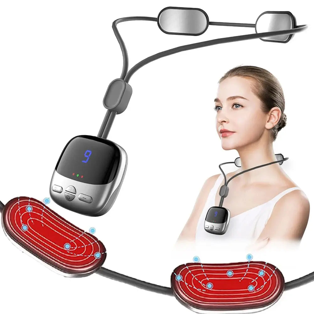 Portable EMS Neck Massager with Heat Compress for Daily Relaxation | Heated Neck Relaxation Anywhere | Neck Massagers