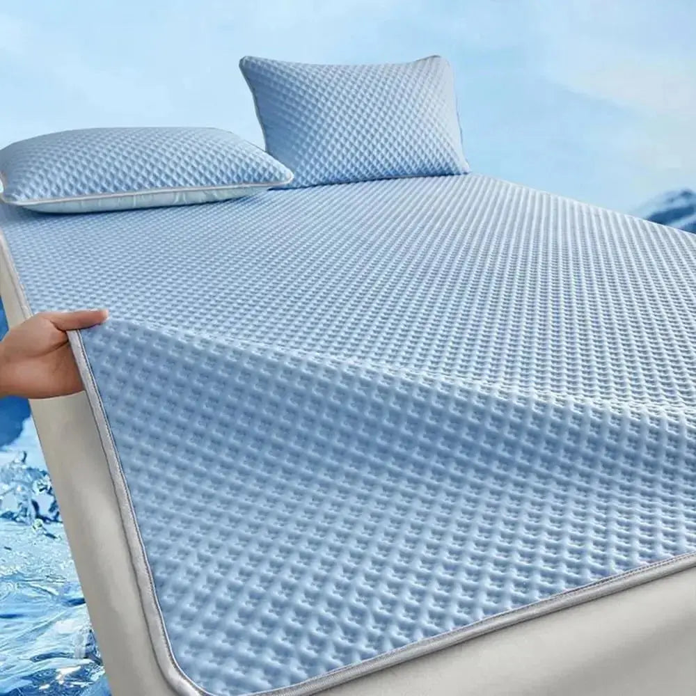 Breathable Ice Silk Cooling Bed Mat, Soft Washable Summer Pad | Ice Silk Mat for Hot Sleepers | Cooling Mats