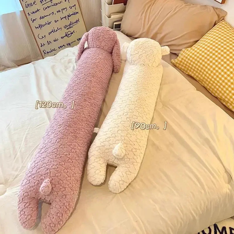 Large Rabbit and Dog Long Plush Body Pillow, 90cm or 120cm Hugging Cushion | Giant Animal Hug Pillow | Plush Pillows