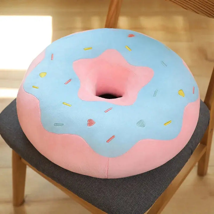 Donut Plush Cushion with Soft PP Cotton Filling for Kids Room | Fun Donut Pillow for Playrooms | Plush Pillows
