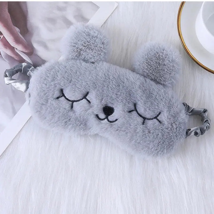 Rabbit Plush Sleep Mask with Soft Shading Design for Travel | Soft Rabbit Plush Sleep Mask | Sleep Masks