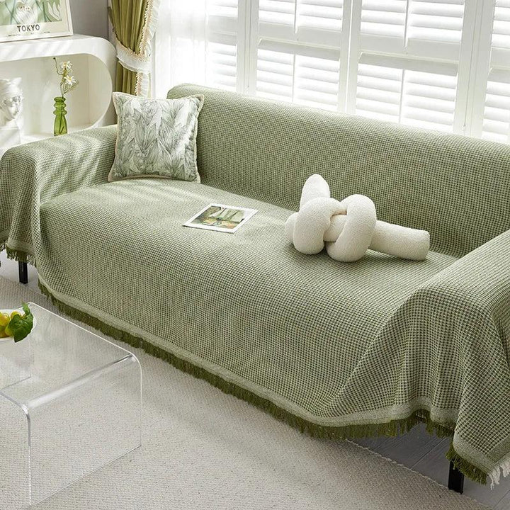 All-Season Cotton Yarn Sofa Cover Blanket for Home and Camping | Natural Cotton Cover for Furniture and Outdoors | Sofa Covers