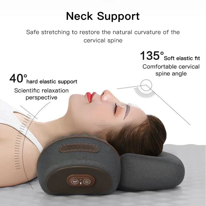 Neck Massage Pillow with Heat, Vibration and Adjustable Air Support | Heat, Vibration and Air in One | Massage Pillows