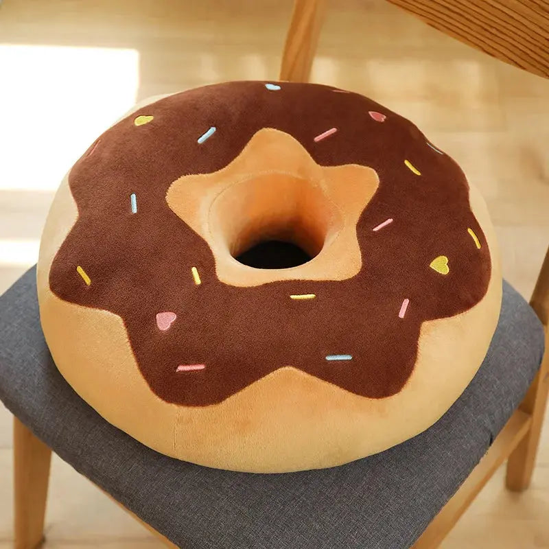 Donut Plush Cushion with Soft PP Cotton Filling for Kids Room | Fun Donut Pillow for Playrooms | Plush Pillows