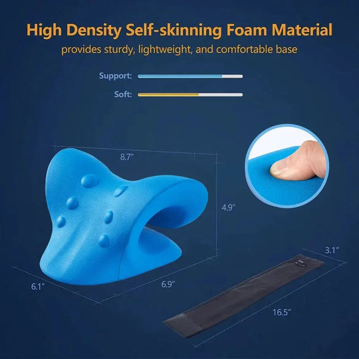 Heated Neck Support Pillow with Graphene Heating and Acupoint Nodes | Warming Neck Rest with Massage Nodes | Neck Pillows
