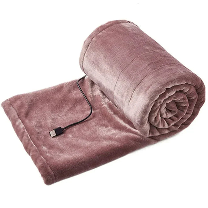 USB Heated Fleece Blanket with Three Heat Settings, Portable and Ultra Soft | Portable USB Heated Fleece Blanket | Heated Blankets