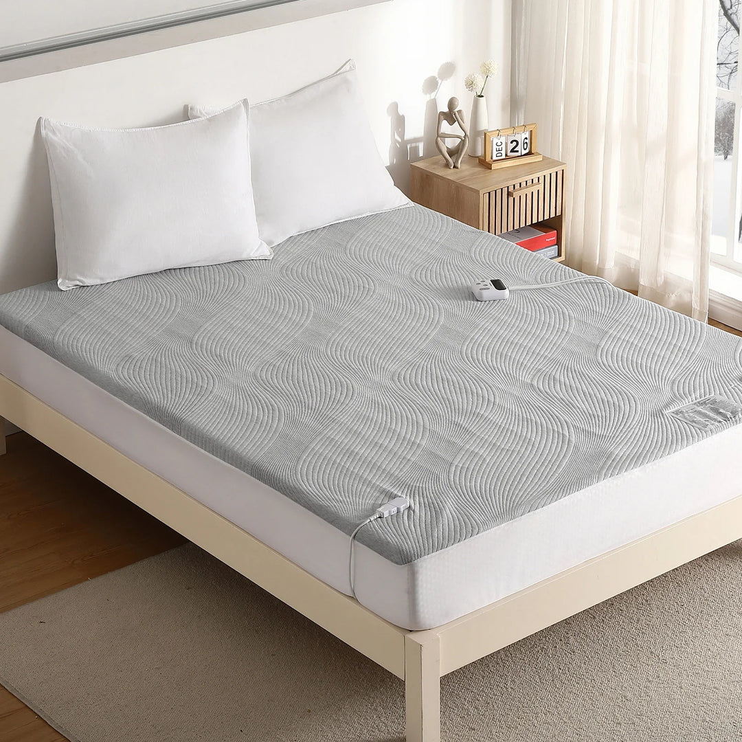 Electric Heated Mattress Pad with 10 Heat Settings and Deep Pocket | Adjustable Warmth for Your Bed | Heated Mattress Pads