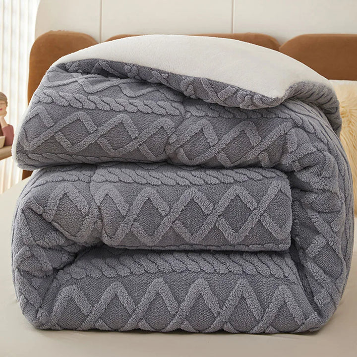 Thick Sherpa-Style Fleece Winter Blanket in Multiple Sizes | Heavyweight Warmth for Winter | Throw Blankets
