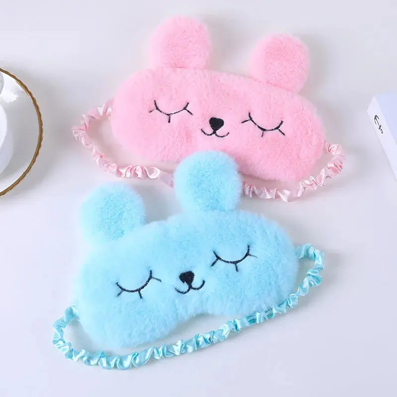 Rabbit Plush Sleep Mask with Soft Shading Design for Travel | Soft Rabbit Plush Sleep Mask | Sleep Masks