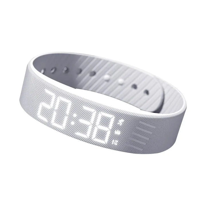LED Digital Vibrating Alarm Watch with Silicone Strap and Pedometer | Silent Vibrating Wake-Up Alerts | Alarm Watches