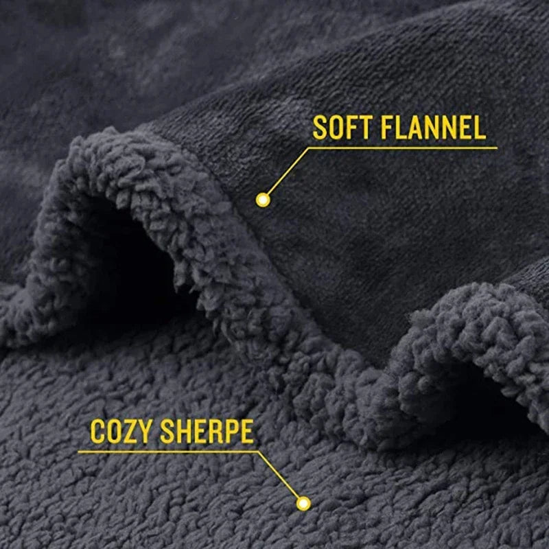 Waterproof Coral Fleece Nylon Blanket for Picnic, Travel and Home | Waterproof Fleece for Picnic and Travel | Throw Blankets