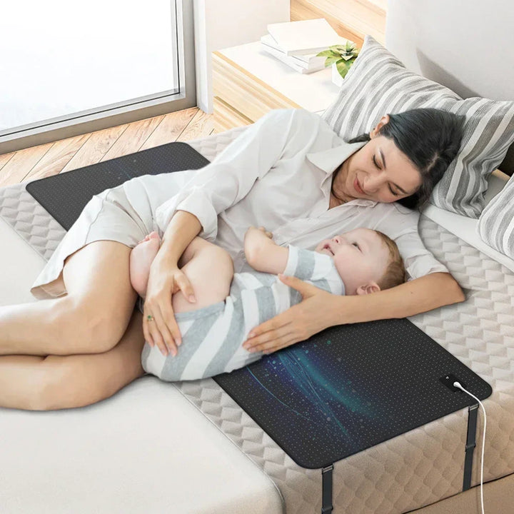 Grounding Mattress Pad with Adjustable Straps for Bed Use | Conductive Mattress Layer | Mattress Pads