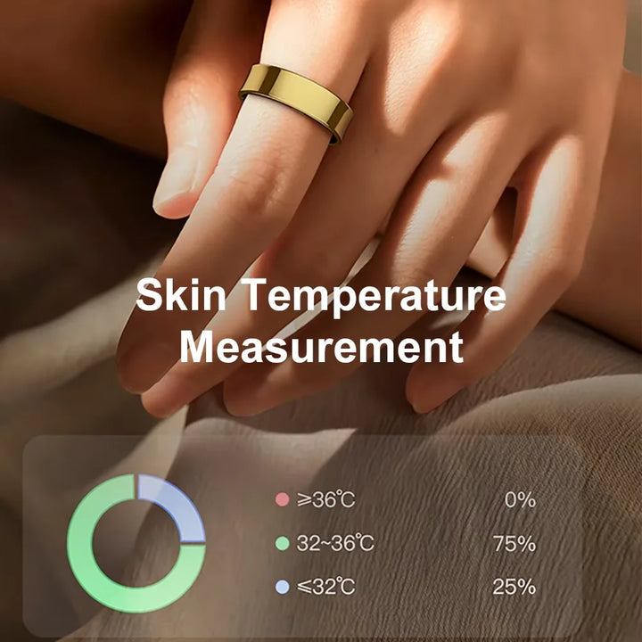 Stainless Steel Smart Ring with Sleep Tracking and Charging Case | Discreet Activity and Sleep Tracking | Smart Rings