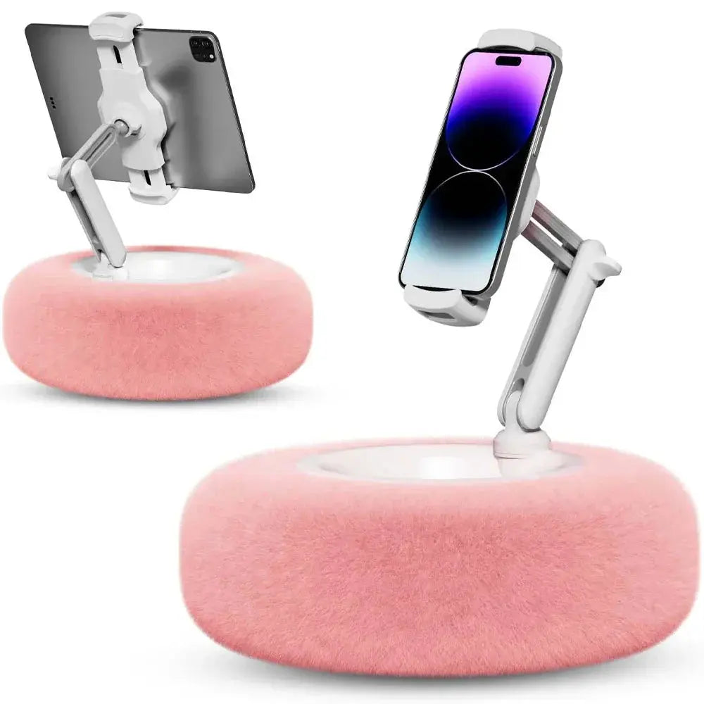 Plush Pillow Stand with Adjustable Angles for Phones and Tablets | Hands-Free Viewing on a Soft Base | Tablet Stands