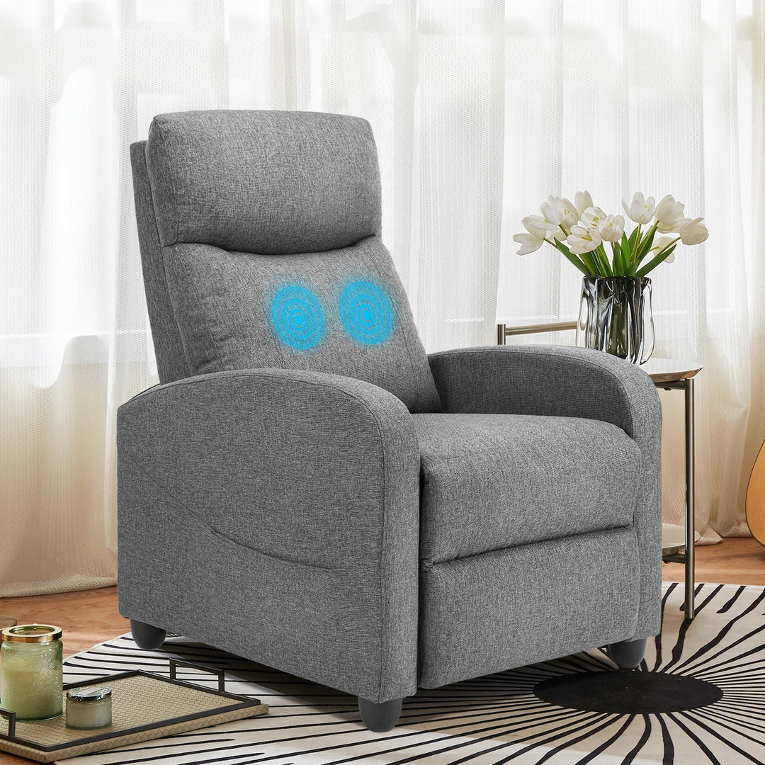 Reclining Massage Chair with Lumbar Vibration and Footrest | Recline with Lower Back Vibration | Recliner Chairs