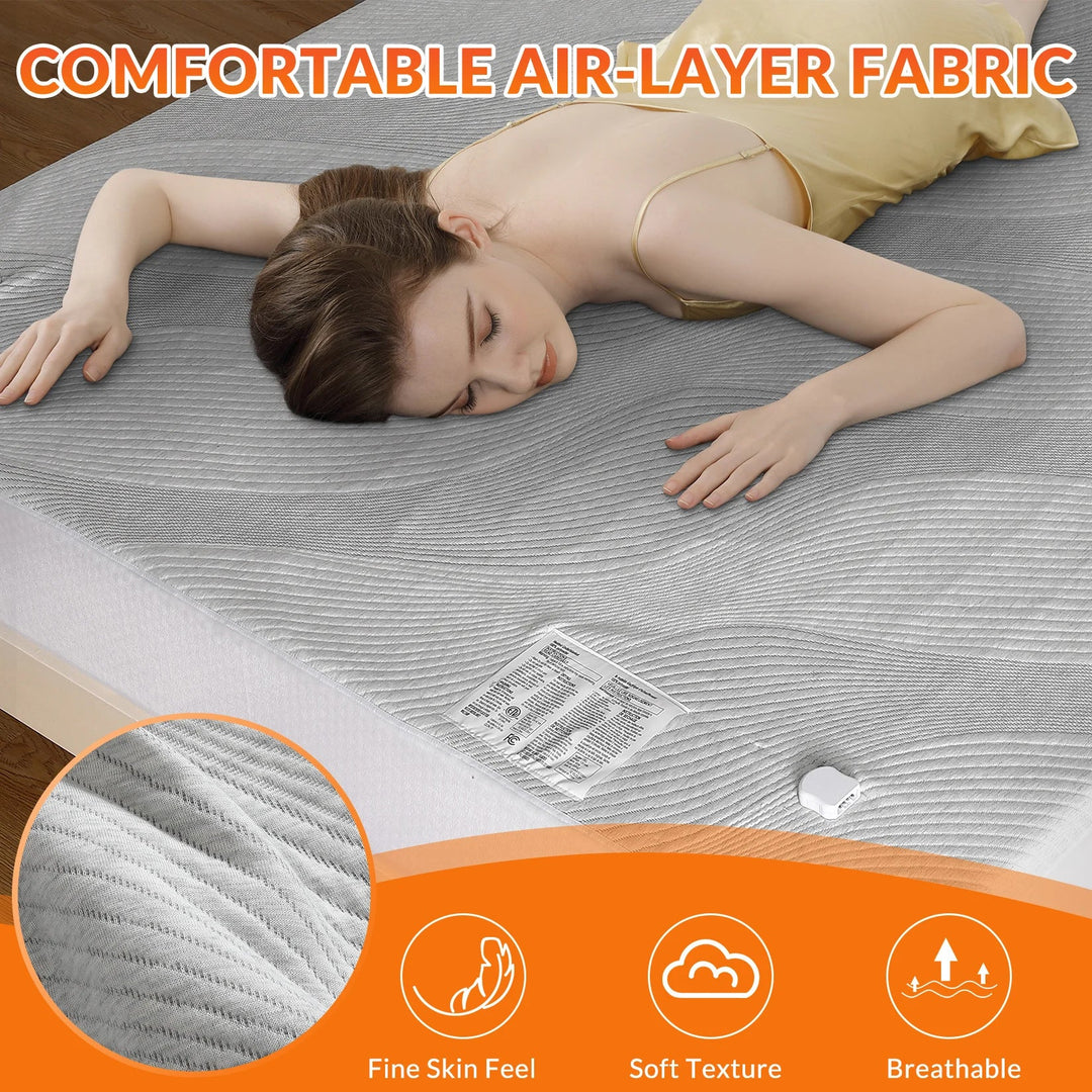 Electric Heated Mattress Pad with 10 Heat Settings and Deep Pocket | Adjustable Warmth for Your Bed | Heated Mattress Pads