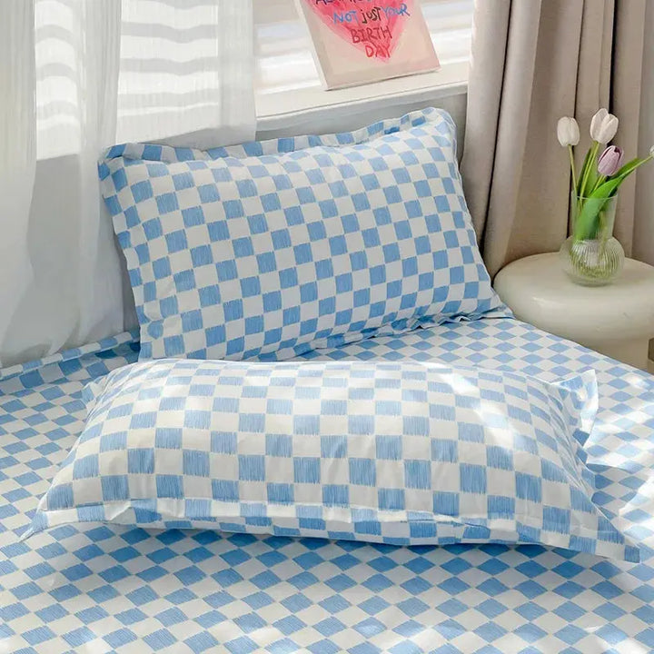 Washed Cotton Style Flat Bedsheet Set, 3 Pieces for Queen, King and Full | Washed Look Flat Sheet Set | Bed Sheet Sets