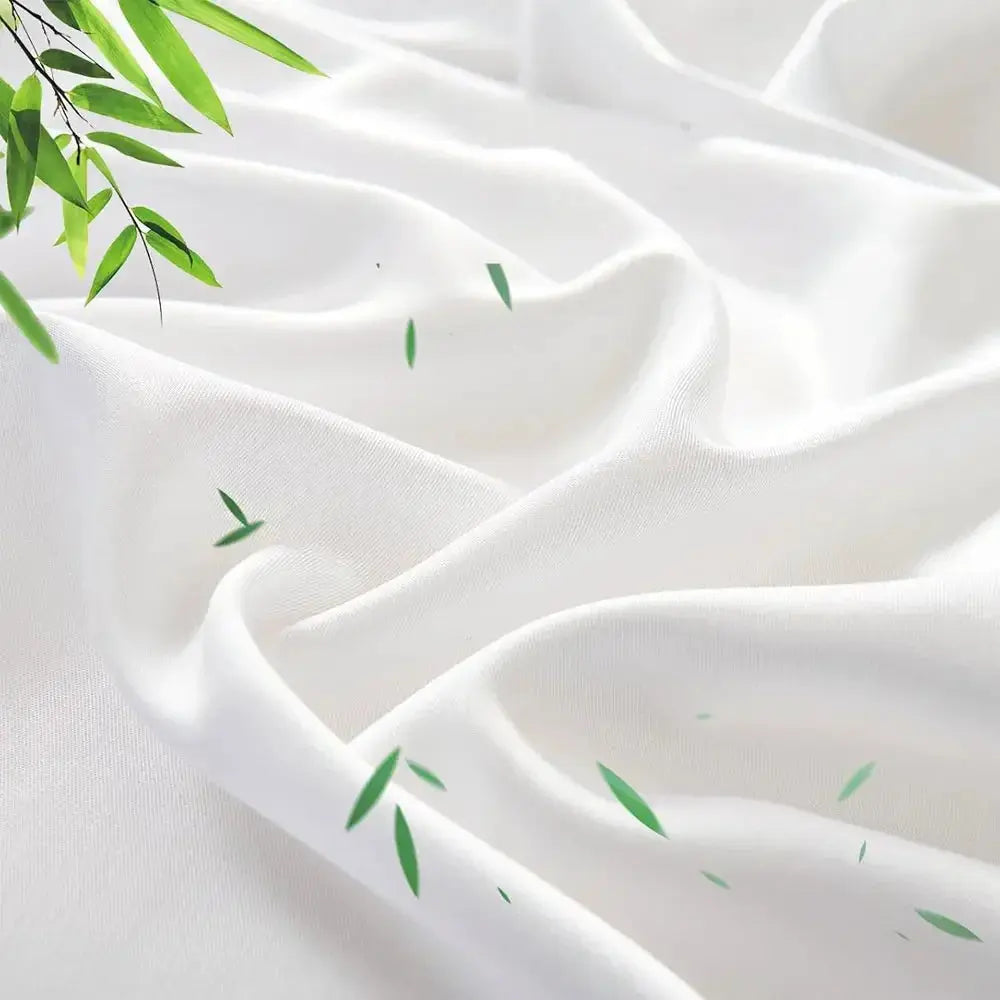 Bamboo Rayon Cooling Pillowcase with Envelope Closure, Queen Size, Twill Weave | Cool, Silky Pillow Cover | Pillowcases