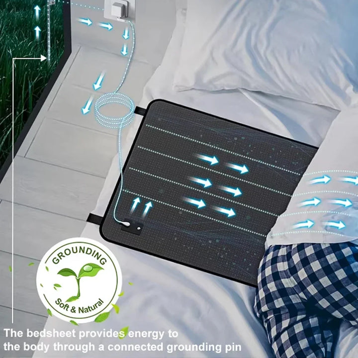 Grounding Mattress Pad with Adjustable Straps for Bed Use | Conductive Mattress Layer | Mattress Pads