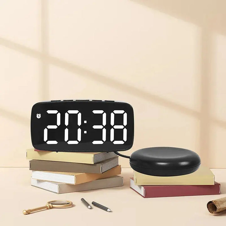LED Vibrating Alarm Clock with Easy-Read Display for Deep Sleepers | Hard-to-Miss Vibrating Wake-Ups | Alarm Clocks