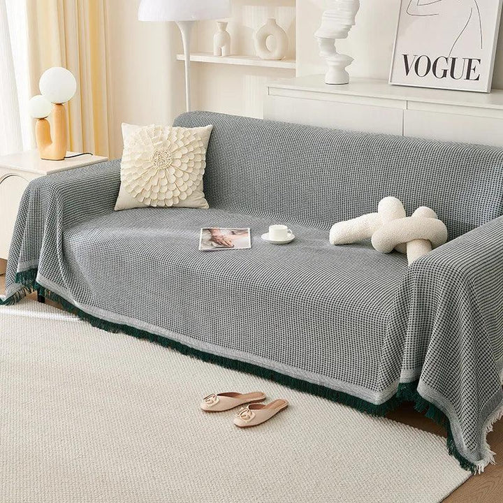 All-Season Cotton Yarn Sofa Cover Blanket for Home and Camping | Natural Cotton Cover for Furniture and Outdoors | Sofa Covers