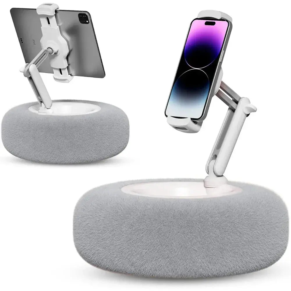 Plush Pillow Stand with Adjustable Angles for Phones and Tablets | Hands-Free Viewing on a Soft Base | Tablet Stands
