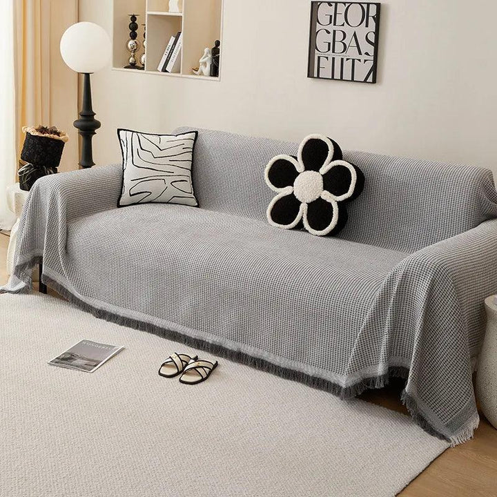 All-Season Cotton Yarn Sofa Cover Blanket for Home and Camping | Natural Cotton Cover for Furniture and Outdoors | Sofa Covers
