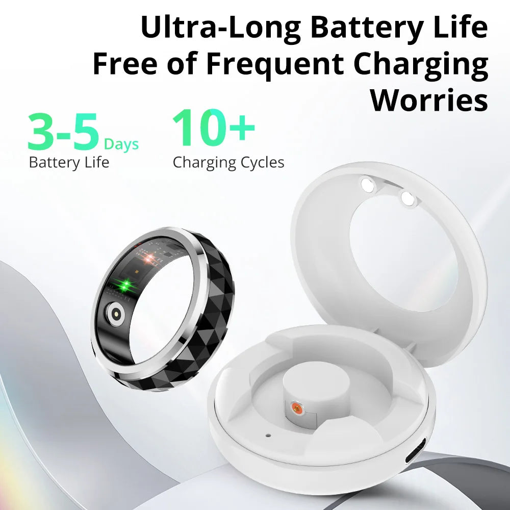 Smart Ring with Rotating Spinner, Charging Case and Sleep Tracking | Track Your Day and Fidget Too | Smart Rings