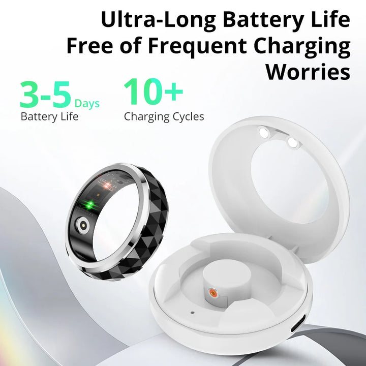 Smart Ring with Rotating Spinner, Charging Case and Sleep Tracking | Track Your Day and Fidget Too | Smart Rings