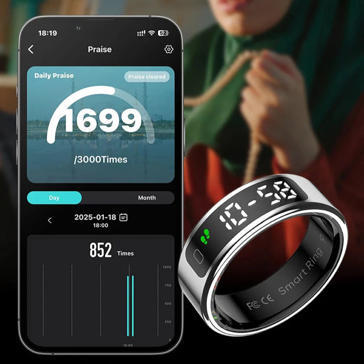 Smart Ring with Built-In Display, Sleep and Activity Tracking | Track Sleep and Activity on Your Finger | Smart Rings