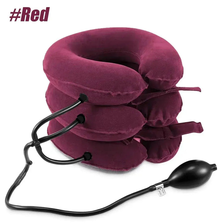 Inflatable Neck and Back Stretcher with Layered Air Chambers | Inflate to Your Comfort Level | Neck Stretchers