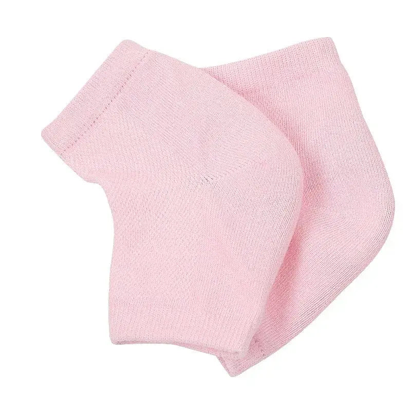 Silicone Gel Heel Socks, 6 Pairs, Moisturising Reusable Foot Protector | Heel Care Socks for Soft Feet | Spa Socks