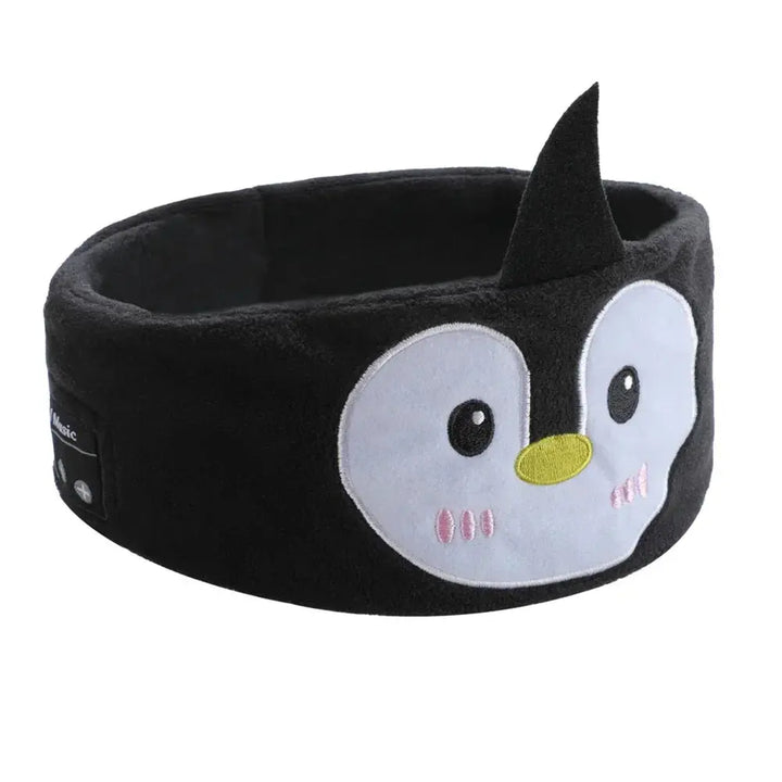 Kids Bluetooth 5.0 Sleep Headband with Built-In Stereo Speakers, Animal Designs | Soft Audio Headband for Children | Sleep Headphones