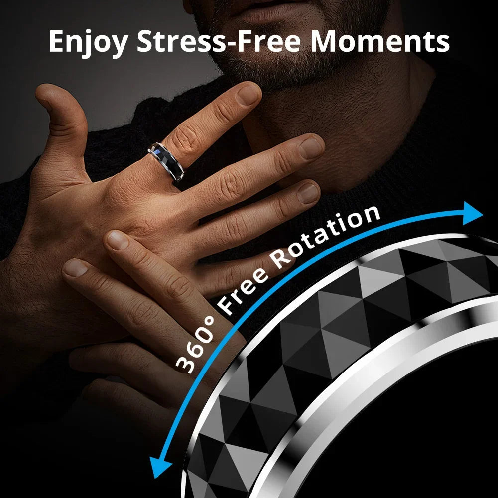 Smart Ring with Rotating Spinner, Charging Case and Sleep Tracking | Track Your Day and Fidget Too | Smart Rings