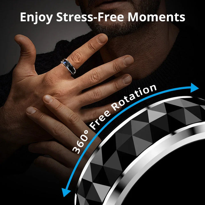 Smart Ring with Rotating Spinner, Charging Case and Sleep Tracking | Track Your Day and Fidget Too | Smart Rings