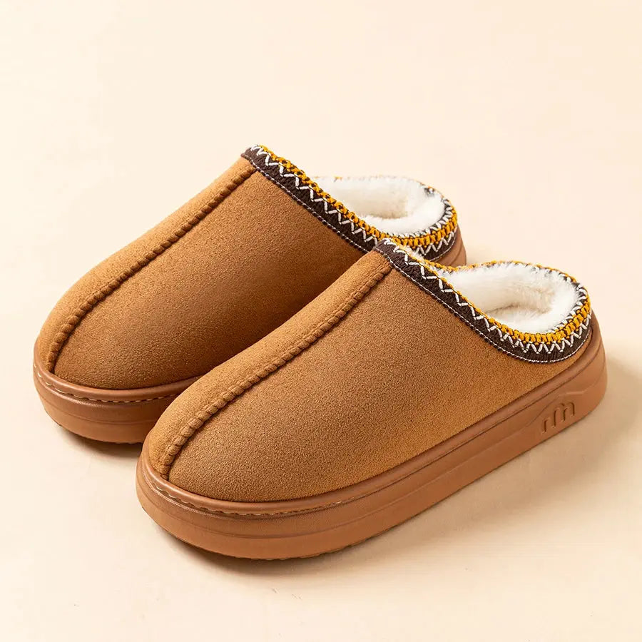 Fuzzy Faux Fur Anti-Slip Winter House Slippers for Indoor and Outdoor Use | Warm Slippers with Real Grip | Slippers
