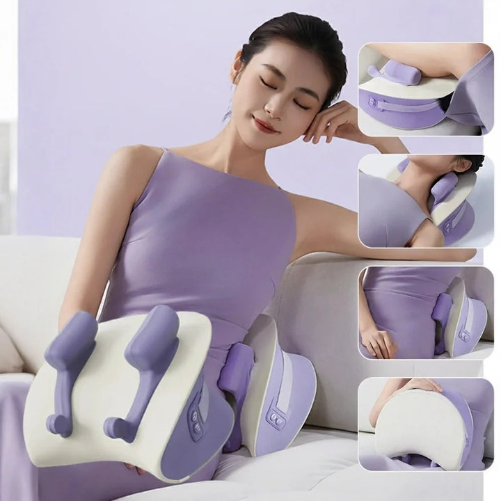 Cordless Neck and Shoulder Massager with Heat, Rechargeable Kneading Pillow | Cordless Kneading with Warmth | Massage Pillows