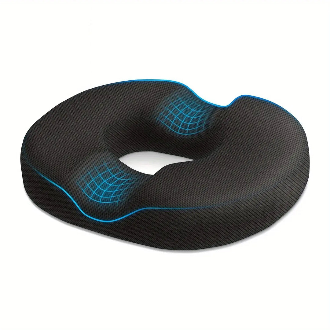Supportive Comfort Ring Donut Cushion in Memory Foam with Mesh Cover | Donut Seat Comfort for Desks | Seat Cushions