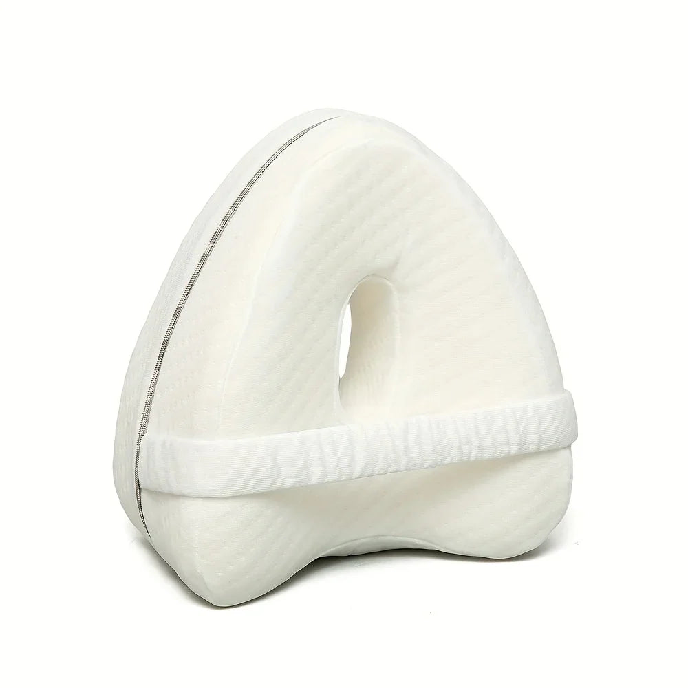 Memory Foam Knee Pillow for Side Sleepers with Elastic Strap | Comfort Between Your Knees at Night | Knee Pillows