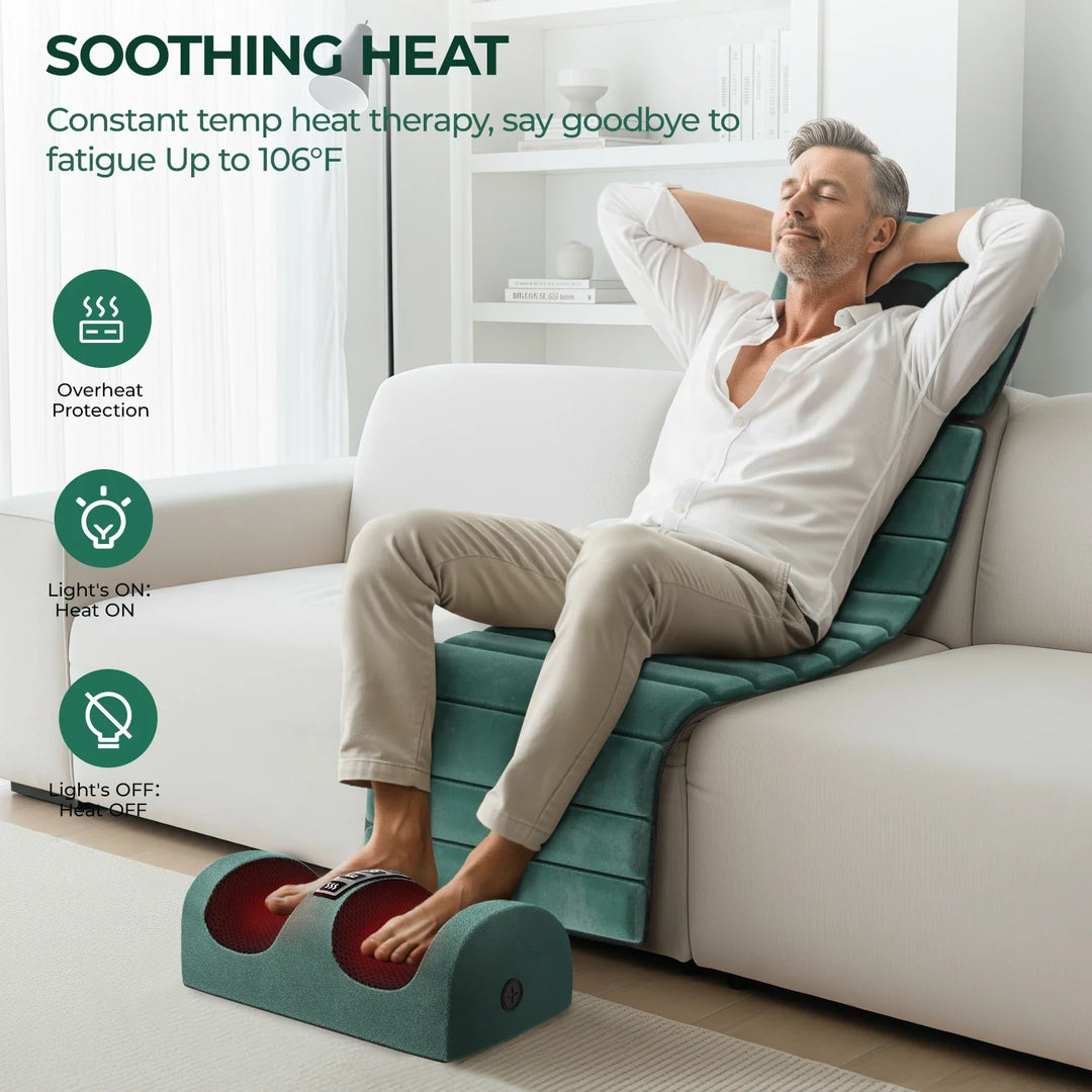 Vibration Massage Mat with Heat and Detachable Neck Pillow | Nine Modes of Gentle Vibration | Massage Mats