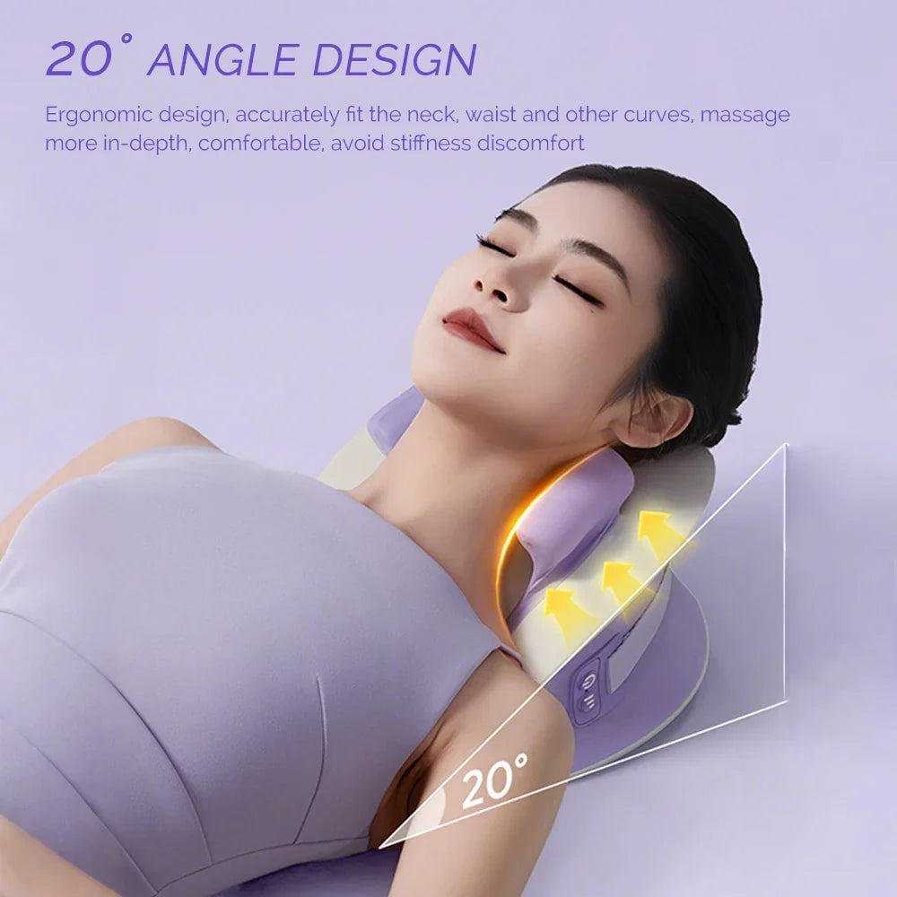 Cordless Neck and Shoulder Massager with Heat, Rechargeable Kneading Pillow | Cordless Kneading with Warmth | Massage Pillows