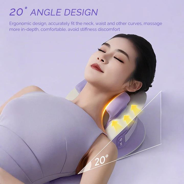 Cordless Neck and Shoulder Massager with Heat, Rechargeable Kneading Pillow | Cordless Kneading with Warmth | Massage Pillows