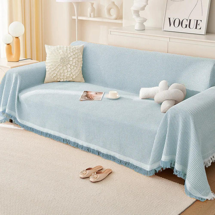All-Season Cotton Yarn Sofa Cover Blanket for Home and Camping | Natural Cotton Cover for Furniture and Outdoors | Sofa Covers
