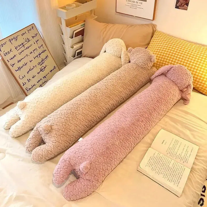 Large Rabbit and Dog Long Plush Body Pillow, 90cm or 120cm Hugging Cushion | Giant Animal Hug Pillow | Plush Pillows